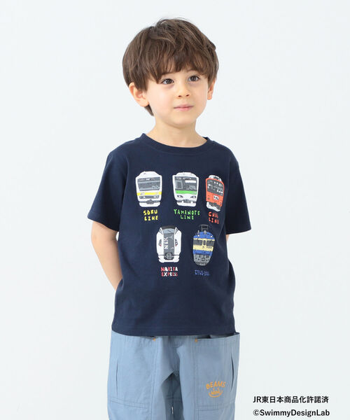 BEAMS mini（ビームスミニ）の「BEAMS mini / JR フロントプリントTシャツ 22S（90～150㎝）（Tシャツ/カットソー・キッズ・オフホワイト/ライトグレー/ネイビー・130/90/110/120/140/100/150）」の9枚目の写真