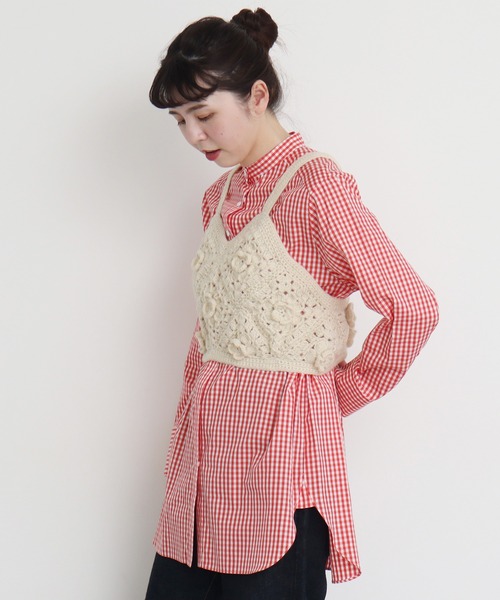 Dot&Stripes CHILD WOMAN(ドットアンドストライプス チャイルドウーマン)の「ネパールかぎ針スクエアモチーフキャミニット(ニット/セーター・レディース・アイボリー/その他・FREE)」の17枚目の写真
