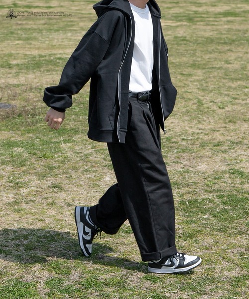 kutir（クティール）の「【LOONEY TUNESコラボ】バックポケット刺繍パンツ（チノパンツ・メンズ・ブラック/ベージュ/グリーン・SMALL/MEDIUM/LARGE）」の6枚目の写真