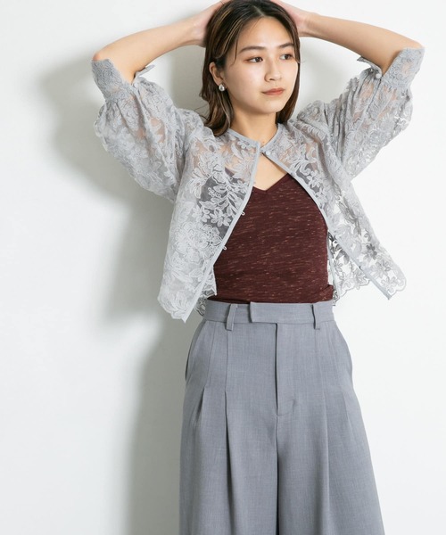 KBF（ケイビーエフ）の「オーガンジーフラワークロップドブラウス（シャツ/ブラウス・レディース・ホワイト系その他/ブラック系その他/グレー系その他・ONE）」の16枚目の写真