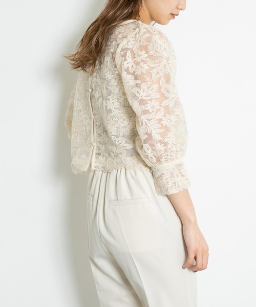 KBF（ケイビーエフ）の「オーガンジーフラワークロップドブラウス（シャツ/ブラウス・レディース・ホワイト系その他/ブラック系その他/グレー系その他・ONE）」の15枚目の写真