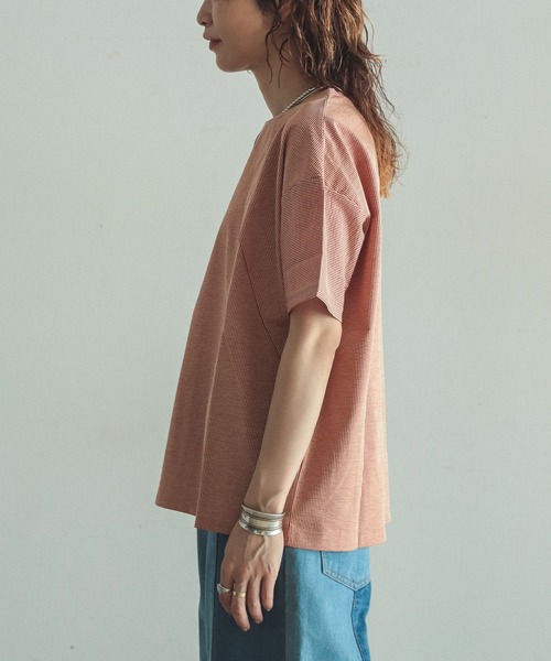 FIL DE FER(フィルデフェール)の「OLDストライプ 半袖カットソー(Tシャツ/カットソー・レディース・ブラック/レッド・FREE)」の10枚目の写真