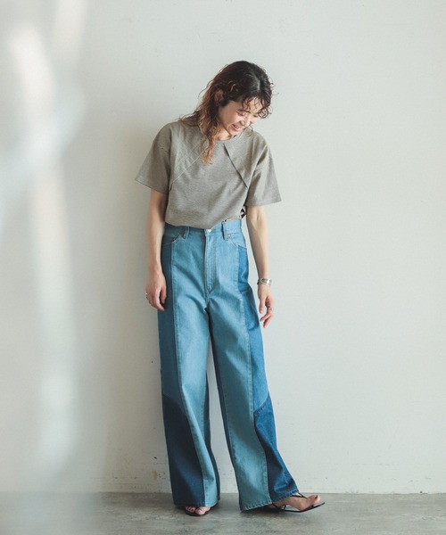 FIL DE FER(フィルデフェール)の「OLDストライプ 半袖カットソー(Tシャツ/カットソー・レディース・ブラック/レッド・FREE)」の4枚目の写真