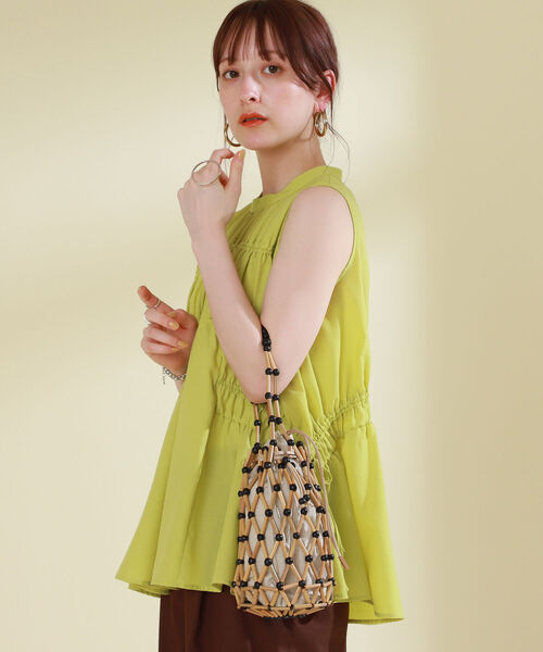 Ray BEAMS（レイビームス）の「BAGMATI / 巾着付 バッグ（トートバッグ・レディース・ブラック/オフホワイト・ONE SIZE）」の3枚目の写真