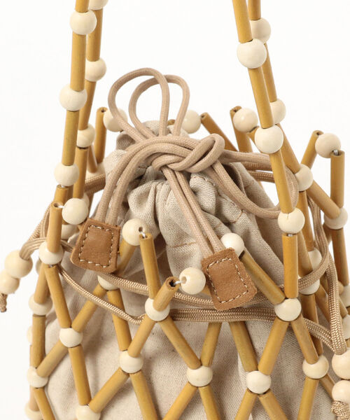 Ray BEAMS（レイビームス）の「BAGMATI / 巾着付 バッグ（トートバッグ・レディース・ブラック/オフホワイト・ONE SIZE）」の9枚目の写真