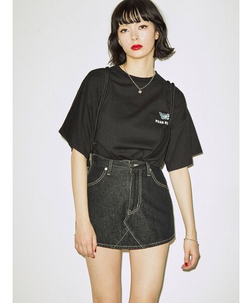 jouetie(ジュエティ)の「バックBIGロゴ Tシャツ(Tシャツ/カットソー・レディース・ブラック/オフホワイト/ブルー・MEDIUM)」の13枚目の写真