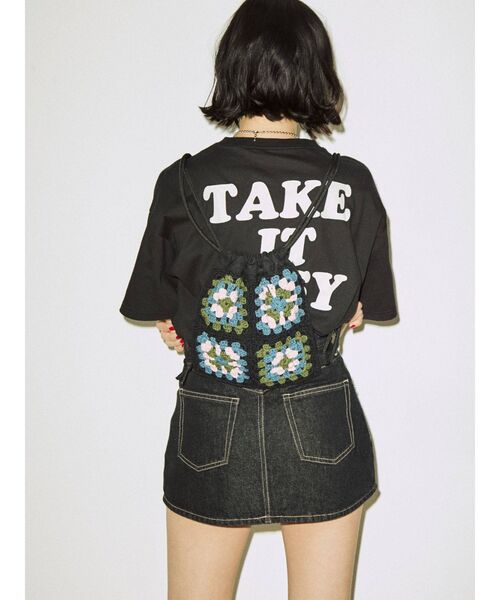 jouetie(ジュエティ)の「バックBIGロゴ Tシャツ(Tシャツ/カットソー・レディース・ブラック/オフホワイト/ブルー・MEDIUM)」の15枚目の写真