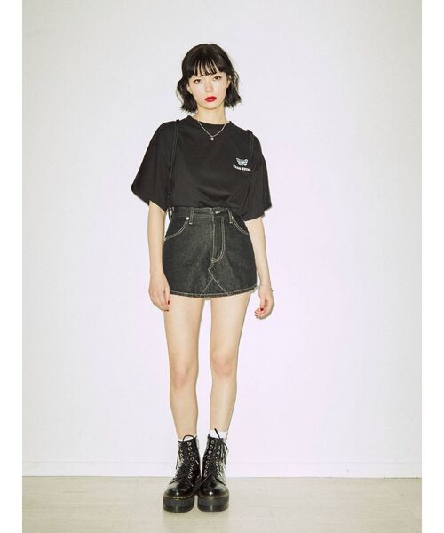 jouetie(ジュエティ)の「バックBIGロゴ Tシャツ(Tシャツ/カットソー・レディース・ブラック/オフホワイト/ブルー・MEDIUM)」の18枚目の写真