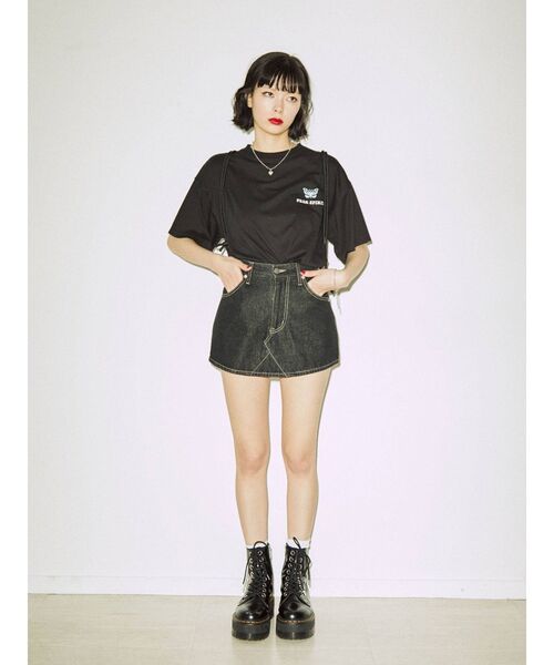 jouetie(ジュエティ)の「バックBIGロゴ Tシャツ(Tシャツ/カットソー・レディース・ブラック/オフホワイト/ブルー・MEDIUM)」の19枚目の写真