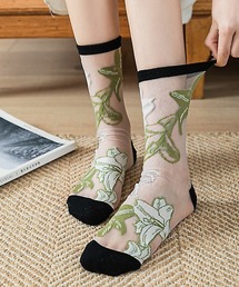 Fun & Daily | F&D : フラワーデザインシースルーソックス(ソックス/靴下)