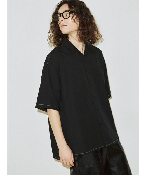 jouetie（ジュエティ）の「オーバーサイズ開襟シャツ【WEB限定・ユニセックス】（シャツ/ブラウス・レディース・ブラック/ピンク/ベージュ/ブルー/その他2・MEDIUM）」の12枚目の写真