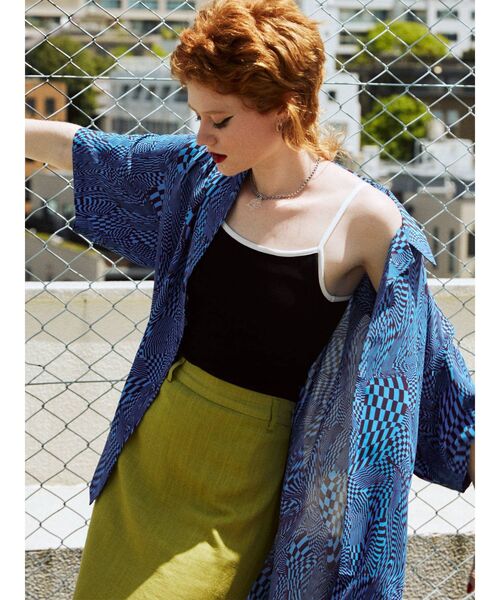 jouetie（ジュエティ）の「オーバーサイズ開襟シャツ【WEB限定・ユニセックス】（シャツ/ブラウス・レディース・ブラック/ピンク/ベージュ/ブルー/その他2・MEDIUM）」の15枚目の写真