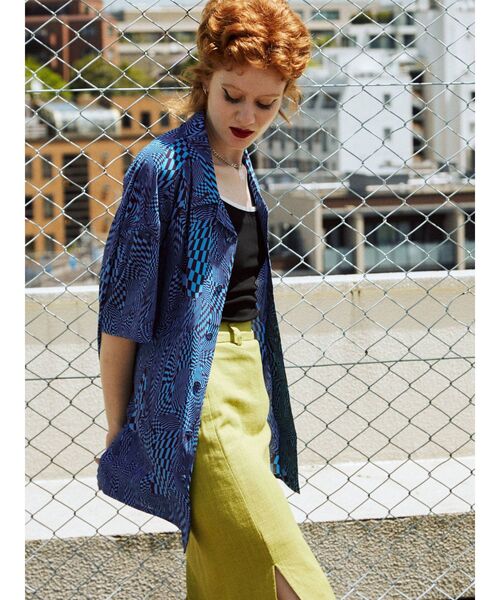 jouetie（ジュエティ）の「オーバーサイズ開襟シャツ【WEB限定・ユニセックス】（シャツ/ブラウス・レディース・ブラック/ピンク/ベージュ/ブルー/その他2・MEDIUM）」の17枚目の写真