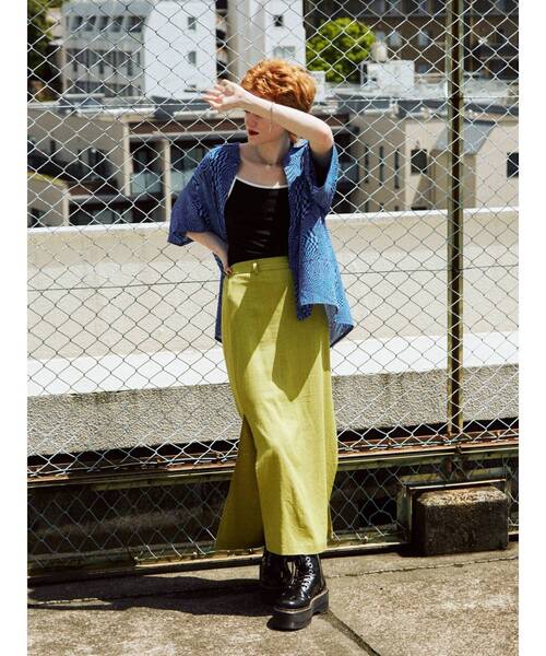 jouetie（ジュエティ）の「オーバーサイズ開襟シャツ【WEB限定・ユニセックス】（シャツ/ブラウス・レディース・ブラック/ピンク/ベージュ/ブルー/その他2・MEDIUM）」の18枚目の写真