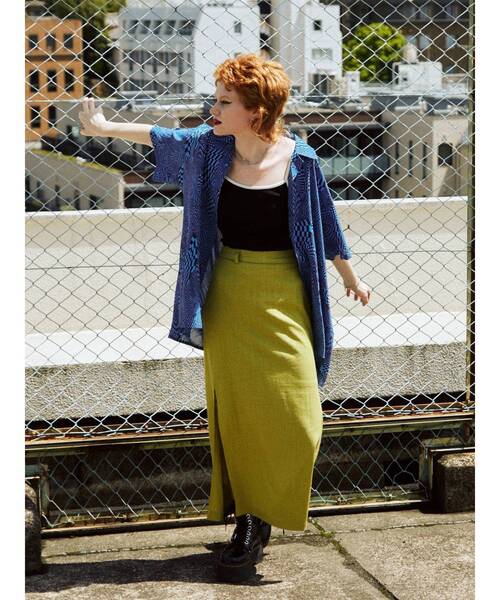 jouetie（ジュエティ）の「オーバーサイズ開襟シャツ【WEB限定・ユニセックス】（シャツ/ブラウス・レディース・ブラック/ピンク/ベージュ/ブルー/その他2・MEDIUM）」の21枚目の写真