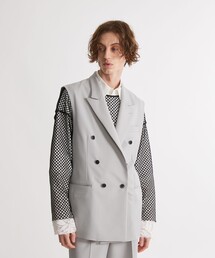 スリットセミロングジレ
