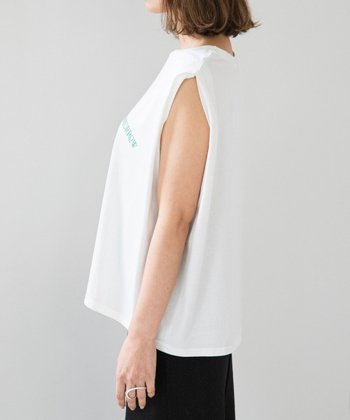 rectangle(レクタングル)の「アーチロゴタックスリーブTee(Tシャツ/カットソー・レディース・ピンク/スミクロ/オフホワイト・FREE)」の7枚目の写真