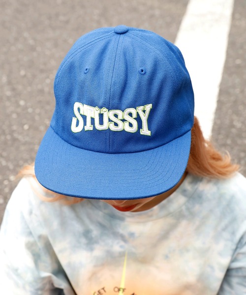 STUSSY（ステューシー）の「STUSSY/ステューシー BURLY ARCH CAP アーチロゴキャップ（キャップ・メンズ・ブラック/ブルー・FREE）」の4枚目の写真