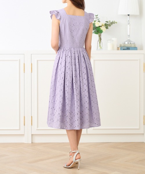 Prima Scherrer(プリマシェレル)の「コットンレース ワンピース Prima Scherrer(ワンピース・レディース・ホワイト/サックスブルー/ラベンダー・S/M)」の4枚目の写真