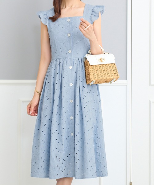 Prima Scherrer(プリマシェレル)の「コットンレース ワンピース Prima Scherrer(ワンピース・レディース・ホワイト/サックスブルー/ラベンダー・S/M)」の16枚目の写真