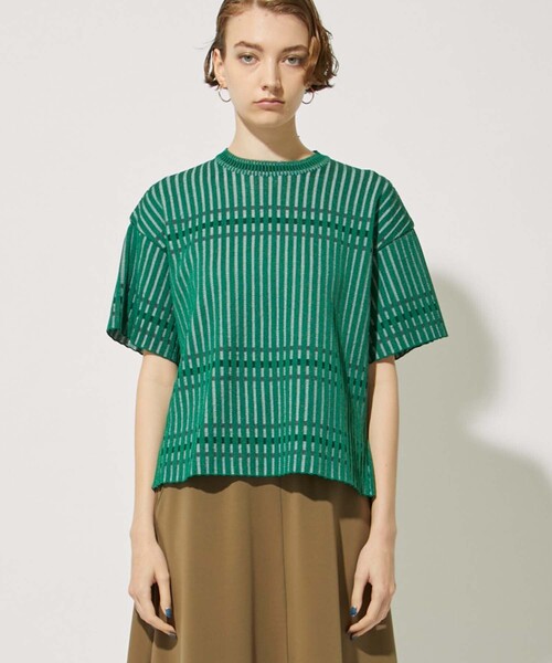 CITY TOKYO（シティトウキョウ）の「カラーラインリラックスニットトップス（ニット/セーター・レディース・ベージュ/ネイビー/グリーン・FREE）」の20枚目の写真