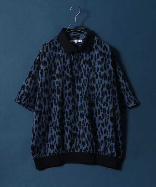 ANPAS(アンパス)の「Total Pattern Print Oversize Polo Shirt/総柄プリント オーバーサイズ ポロシャツ(ポロシャツ・メンズ・ブラック/ブラウン/カーキ/ブルー・M/L/LL)」の19枚目の写真