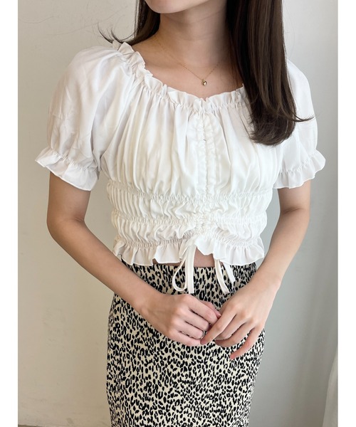 PHILLY（フィリー）の「2WAYドロストブラウス（シャツ/ブラウス・レディース・ホワイト/ブラック/ピンク/ブルー・FREE）」の2枚目の写真