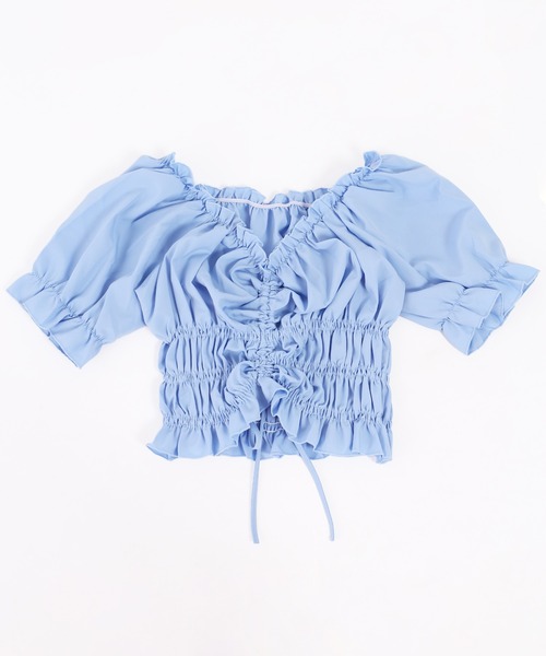 PHILLY（フィリー）の「2WAYドロストブラウス（シャツ/ブラウス・レディース・ホワイト/ブラック/ピンク/ブルー・FREE）」の9枚目の写真