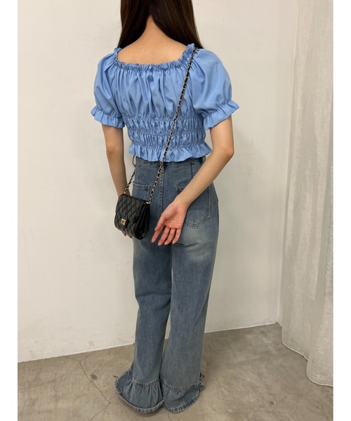 PHILLY（フィリー）の「2WAYドロストブラウス（シャツ/ブラウス・レディース・ホワイト/ブラック/ピンク/ブルー・FREE）」の15枚目の写真