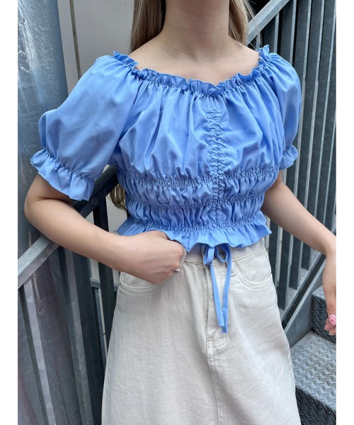 PHILLY（フィリー）の「2WAYドロストブラウス（シャツ/ブラウス・レディース・ホワイト/ブラック/ピンク/ブルー・FREE）」の13枚目の写真