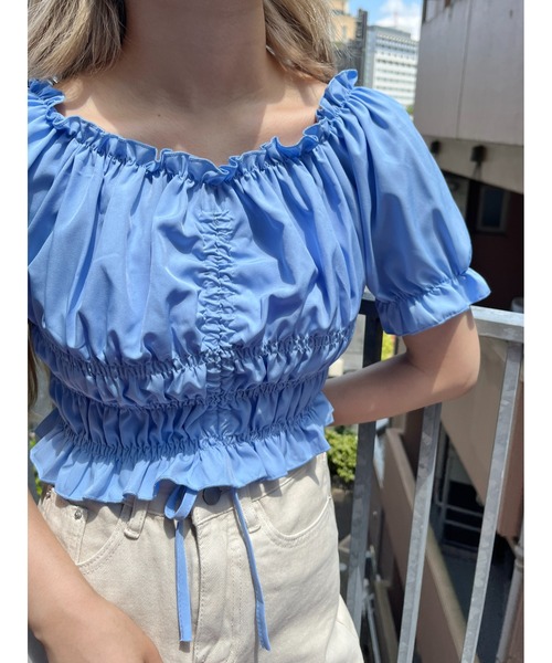 PHILLY（フィリー）の「2WAYドロストブラウス（シャツ/ブラウス・レディース・ホワイト/ブラック/ピンク/ブルー・FREE）」の12枚目の写真