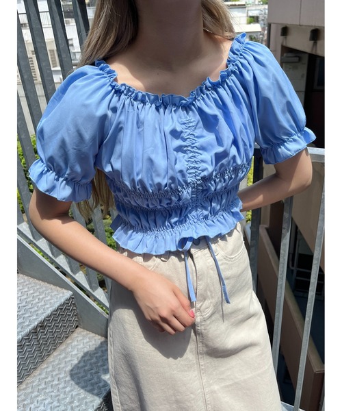 PHILLY（フィリー）の「2WAYドロストブラウス（シャツ/ブラウス・レディース・ホワイト/ブラック/ピンク/ブルー・FREE）」の19枚目の写真