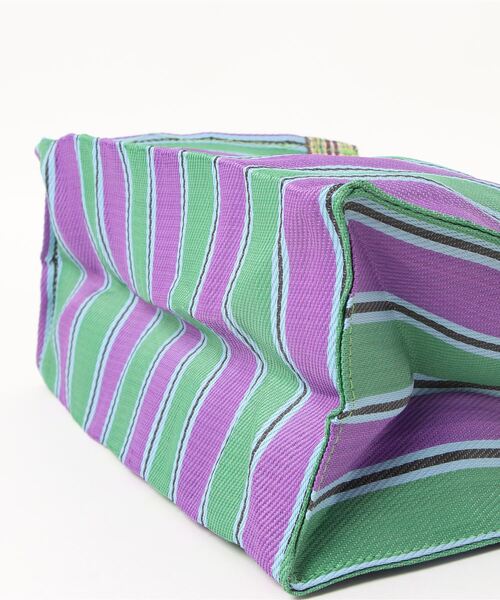 PUEBCO（プエブコ）の「RECYCLED PLASTIC STRIPE BAG　Wide（トートバッグ・メンズ・その他1/その他2/その他3/その他4/その他5/その他6・ONE SIZE）」の9枚目の写真