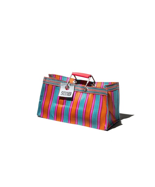 PUEBCO bag プエブコ　トートバッグ RECYCLED PLASTIC STRIPE BAG Square（トートバッグ）｜PUEBCO