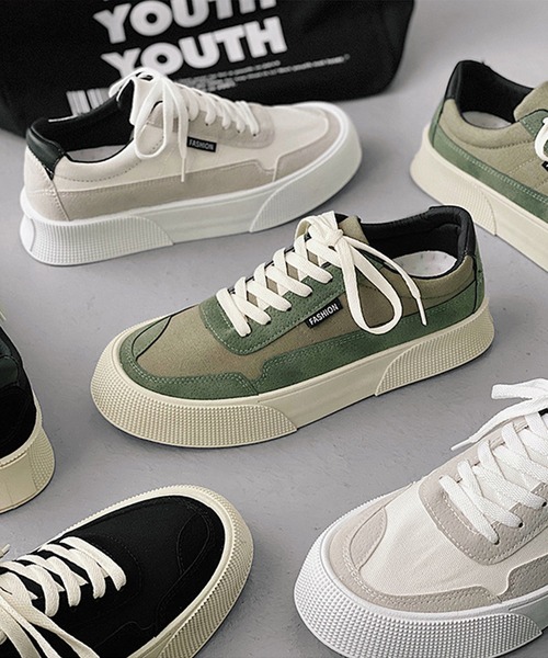 aimoha（アイモハ）の「厚底カジュアルシューズ（スニーカー・メンズ・ホワイト/ブラック/グリーン・24.5cm/25.5cm/26.5cm/25.0cm/26.0cm）」の14枚目の写真