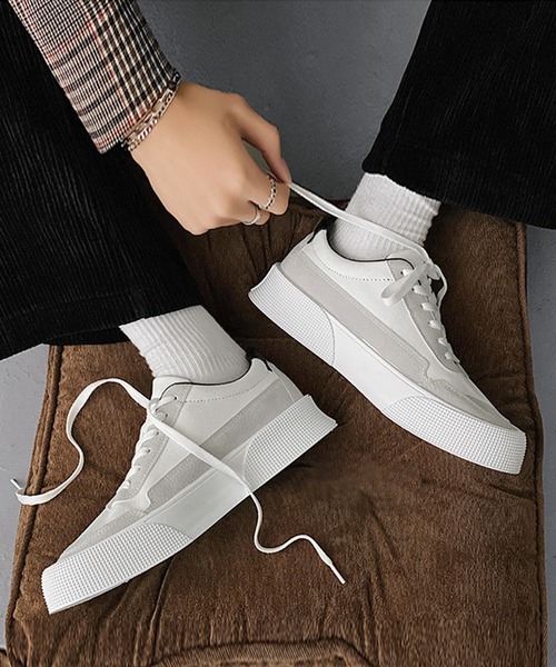 aimoha（アイモハ）の「厚底カジュアルシューズ（スニーカー・メンズ・ホワイト/ブラック/グリーン・24.5cm/25.5cm/26.5cm/25.0cm/26.0cm）」の22枚目の写真