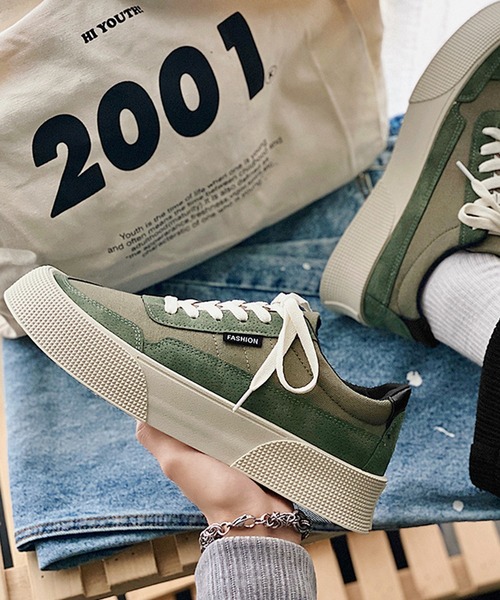 aimoha（アイモハ）の「厚底カジュアルシューズ（スニーカー・メンズ・ホワイト/ブラック/グリーン・24.5cm/25.5cm/26.5cm/25.0cm/26.0cm）」の12枚目の写真