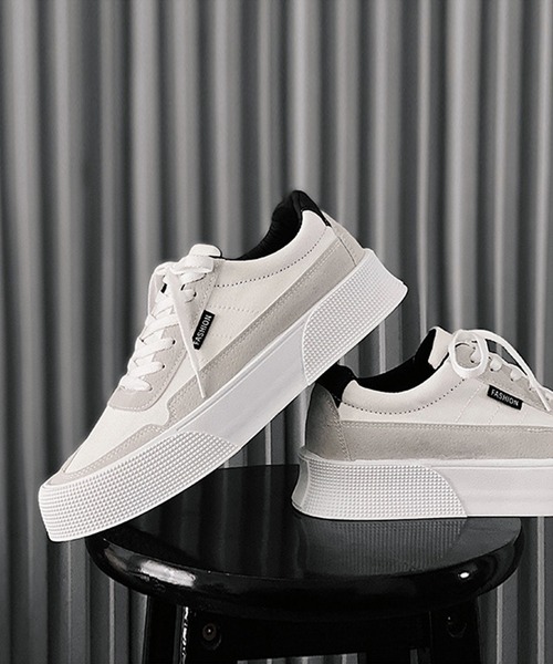 aimoha（アイモハ）の「厚底カジュアルシューズ（スニーカー・メンズ・ホワイト/ブラック/グリーン・24.5cm/25.5cm/26.5cm/25.0cm/26.0cm）」の16枚目の写真