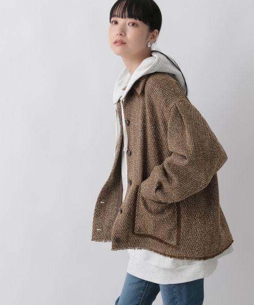 LOWRYS FARM（ローリーズファーム）の「フリンジツィードジャケット　342785（テーラードジャケット・レディース・ブラック/ベージュ・FREE）」の19枚目の写真