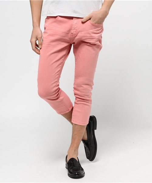 VENCEEXCHANGE（ヴァンスエクスチェンジ）の「ストレッチ硫化染めアンクルパンツ    （その他パンツ・メンズ・ホワイト/イエロー/ライトブルー/ピンク・SMALL/LARGE/MEDIUM）」の4枚目の写真