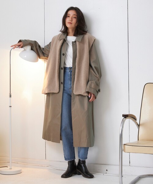 THE SHOP TK （ザ ショップ ティーケー ）の「◆【洗える】ボアベスト（ベスト・レディース・ブラック/ベージュ/ブラウン系・12）」の18枚目の写真