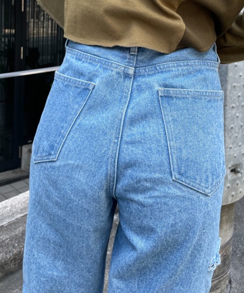 HELLO.SANFRANCISCO（ハローサンフランシスコ）の「【HELLO.SANFRANCISCO/ハローサンフランシスコ】サイドハート刺繍フレアデニムパンツ（デニムパンツ・レディース・ブルー・FREE）」の17枚目の写真