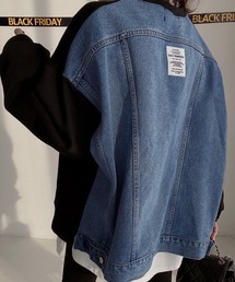 PRIVATE  BEACH | デニム切替オーバーサイズ裏起毛スウェットトレーナー(スウェット)