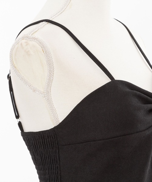 DearMyLoveRose(ディアマイラブローズ)の「胸元リボンマーメイドキャミワンピ(ワンピース・レディース・ブラック/ブルー/ベビーピンク・MEDIUM/LARGE/X-LARGE/XX-LARGE)」の7枚目の写真