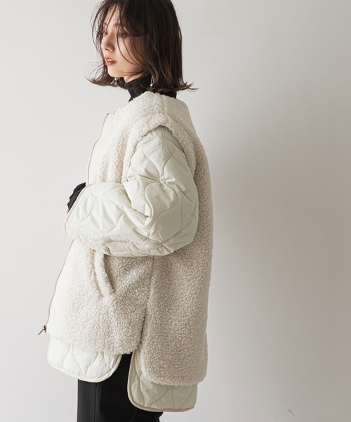 rectangle（レクタングル）の「ボアベスト×キルティングジャケット