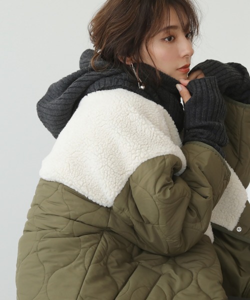 frames RAY CASSIN（フレームスレイカズン）の「WEB限定 リブバラクラバ アームウォーマー別売り（ネックウォーマー/スヌード・レディース・ターコイズブルー/オートミール/キャメル/スミクロ/イエロー×グリーン/ブラック系・FREE）」の17枚目の写真