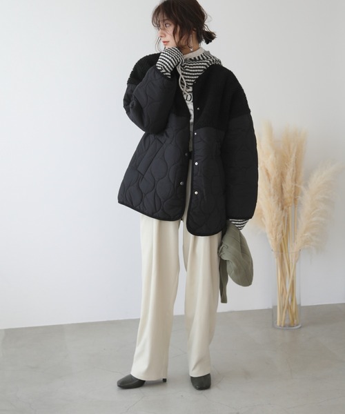 frames RAY CASSIN（フレームスレイカズン）の「WEB限定 リブバラクラバ アームウォーマー別売り（ネックウォーマー/スヌード・レディース・ターコイズブルー/オートミール/キャメル/スミクロ/イエロー×グリーン/ブラック系・FREE）」の10枚目の写真