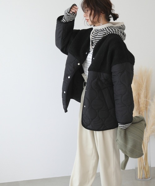 frames RAY CASSIN（フレームスレイカズン）の「WEB限定 リブバラクラバ アームウォーマー別売り（ネックウォーマー/スヌード・レディース・ターコイズブルー/オートミール/キャメル/スミクロ/イエロー×グリーン/ブラック系・FREE）」の11枚目の写真