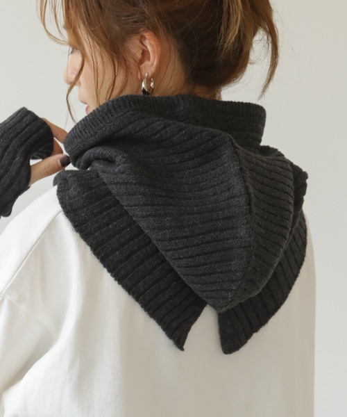 frames RAY CASSIN（フレームスレイカズン）の「WEB限定 リブバラクラバ アームウォーマー別売り（ネックウォーマー/スヌード・レディース・ターコイズブルー/オートミール/キャメル/スミクロ/イエロー×グリーン/ブラック系・FREE）」の16枚目の写真