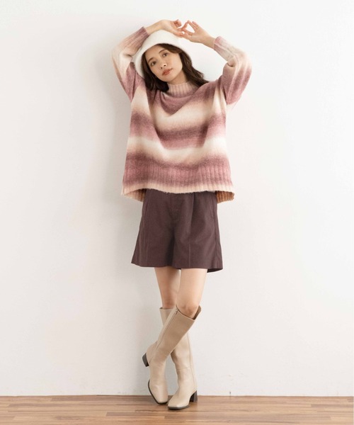 mysty woman（ミスティウーマン）の「アンゴラ風バケットハット 299731（ハット・レディース・オフホワイト/ブラック/ベージュ/ライトベージュ/ホワイト系その他/ブルー/ベージュ系その他・FREE）」の19枚目の写真